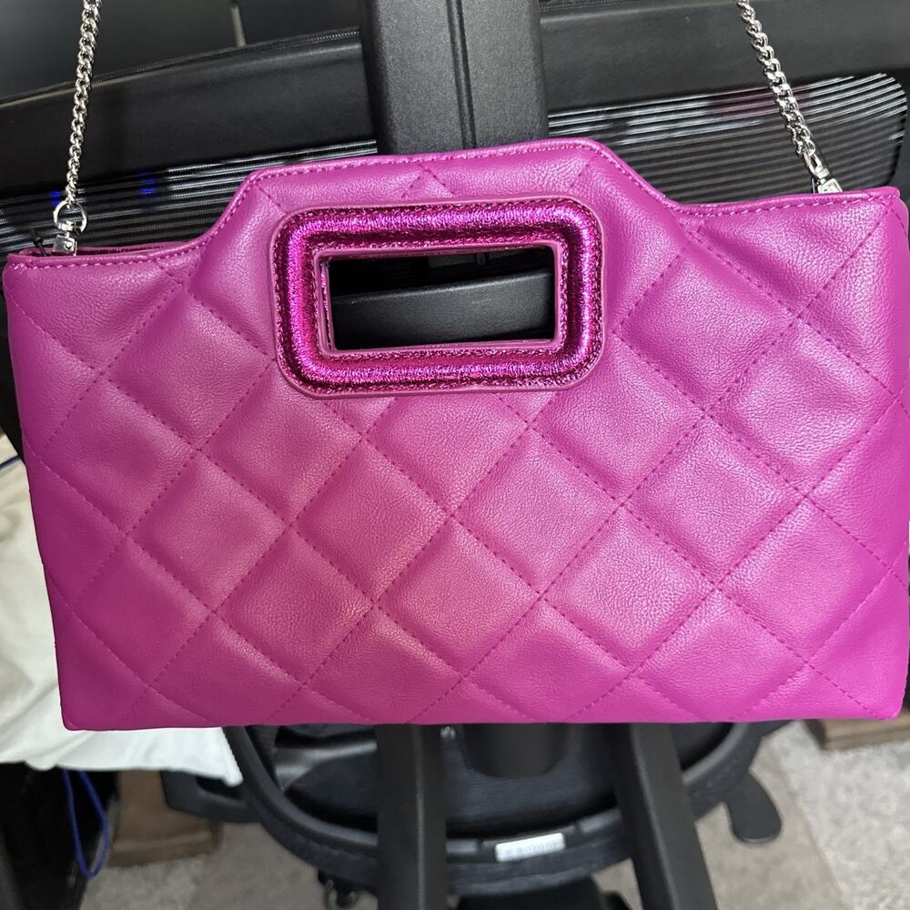 INC Juditth Berry open handle quilted faux-leather clutch shoulder NWT New $70